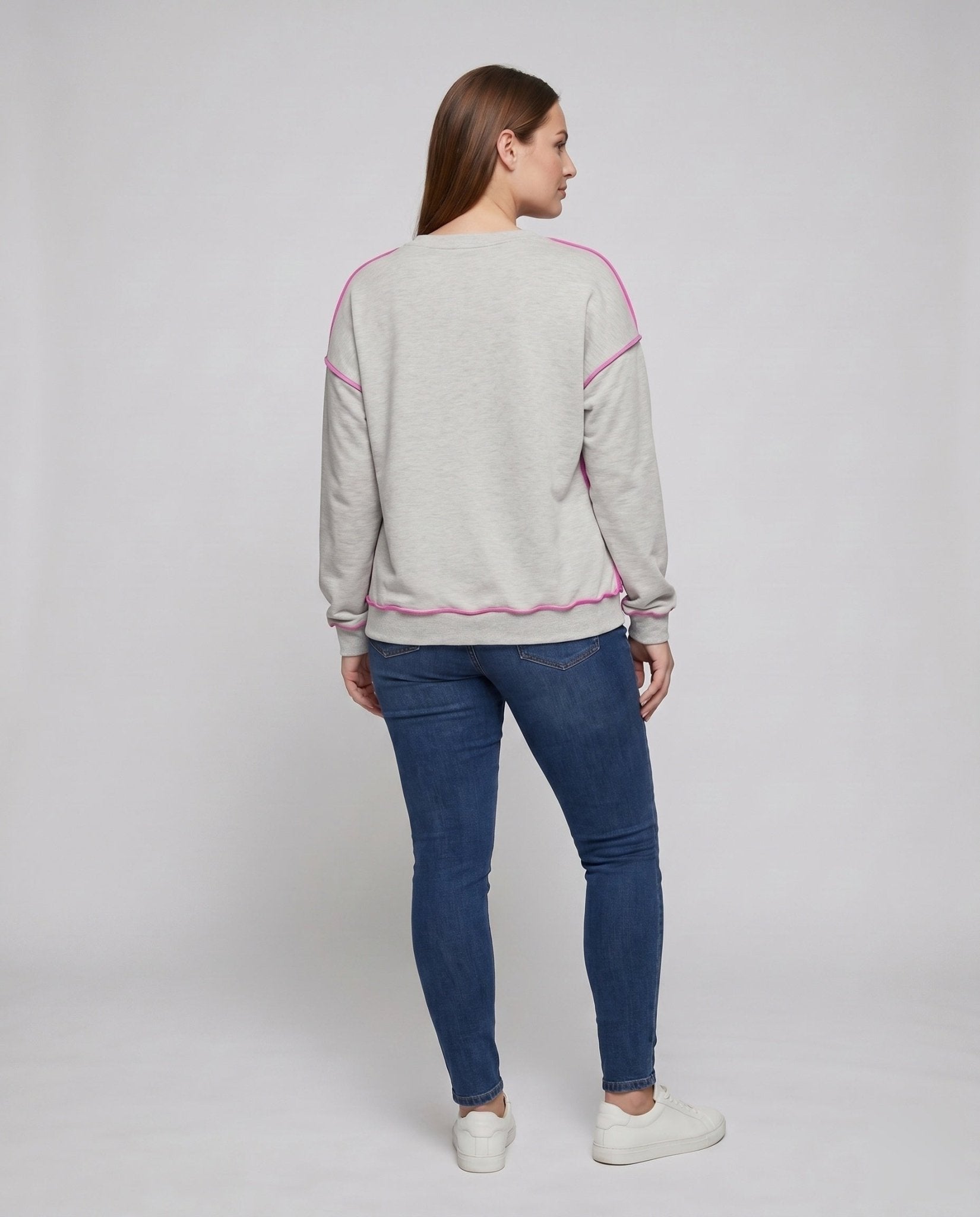 Women's sweatshirt with contrasting seams - Chichicherry