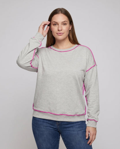 Women's sweatshirt with contrasting seams - Chichicherry
