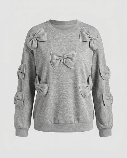 Women's sweatshirt with playful bow design - Chichicherry