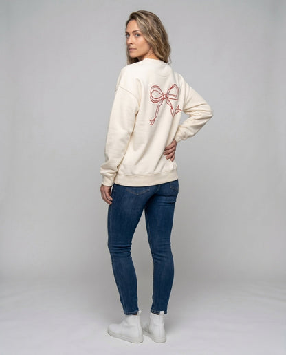 Women's sweatshirt with playful bow design - Chichicherry