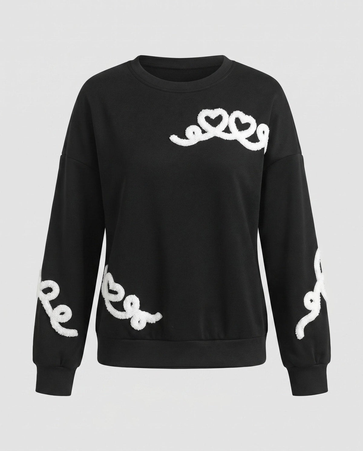 Women’s sweatshirt with playful heart design and casual fit - Chichicherry