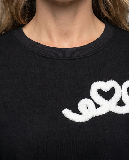 Women’s sweatshirt with playful heart design and casual fit - Chichicherry