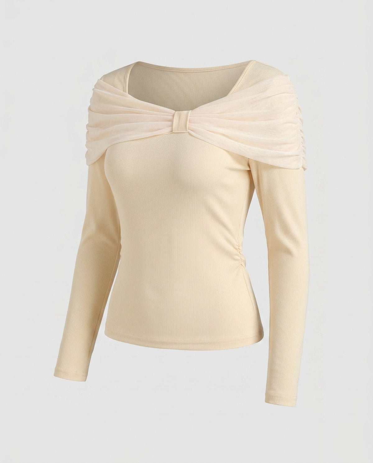 Women's top with elegant shoulder design and long sleeves - Chichicherry