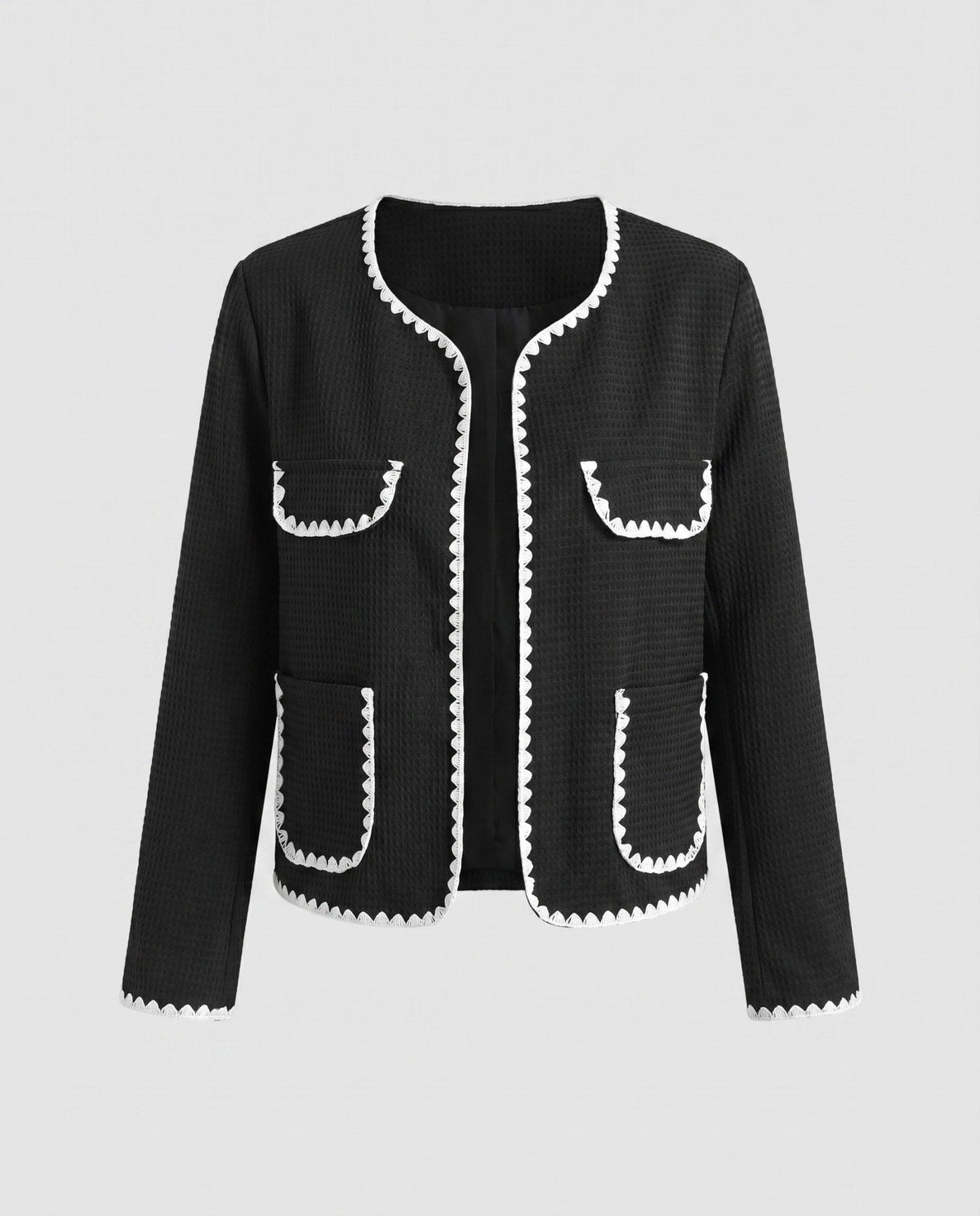 Women's trendy structured jacket with contrasting details - Chichicherry