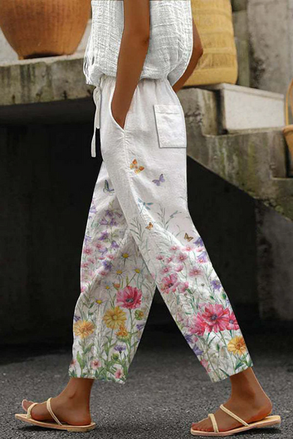 EVA-US | Casual Unique Printed Button Pocket Pants